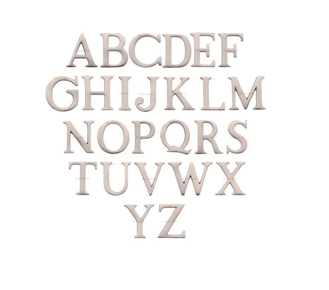 Heritage Brass C1565 Pin Fixed Alphabet (A-Z) 51mm - Satin Nickel