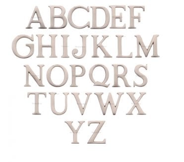 Heritage Brass C1565 Pin Fixed Alphabet (A-Z) 51mm - Satin Nickel