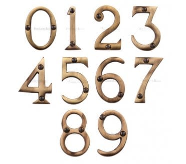 Heritage Brass C1567 51mm Door Numerals - Antique Brass