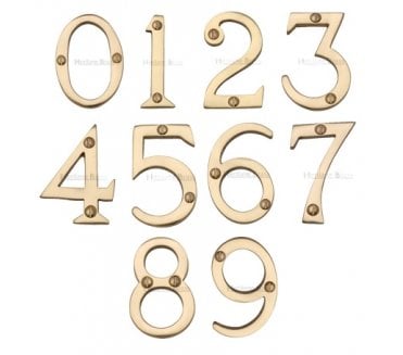 Heritage Brass C1567 51mm Door Numerals - Polished Brass