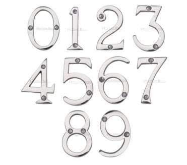 Heritage Brass C1567 51mm Door Numerals - Polished Chrome