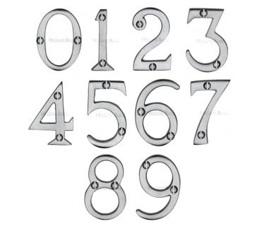 Heritage Brass C1567 51mm Door Numerals - Satin Chrome