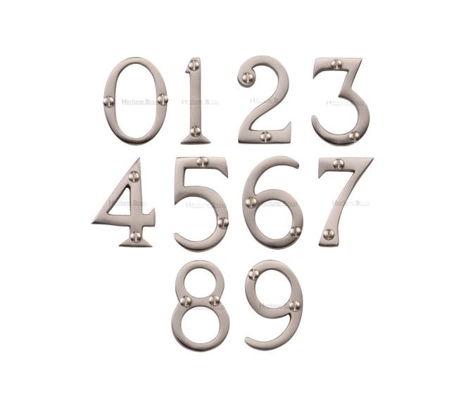 Heritage Brass C1567 51mm Door Numerals - Satin Nickel