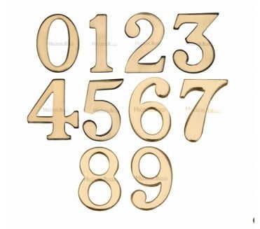 Heritage Brass C1568 Self Adhesive Numerals 51mm - Polished Brass