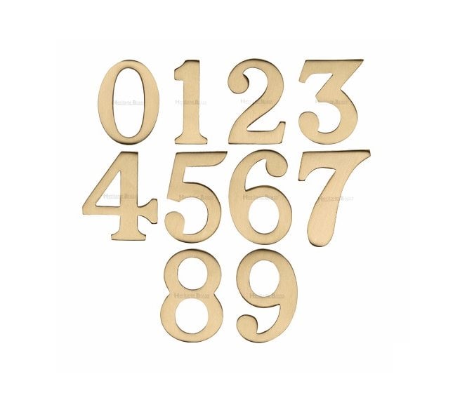 Heritage Brass C1568 Self Adhesive Numerals 51mm - Satin Brass