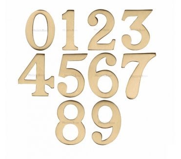 Heritage Brass C1568 Self Adhesive Numerals 51mm - Satin Brass