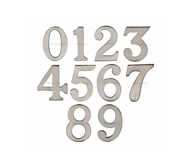 Heritage Brass C1568 Self Adhesive Numerals 51mm  - Satin Nickel