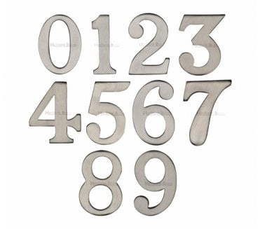 Heritage Brass C1568 Self Adhesive Numerals 51mm  - Satin Nickel