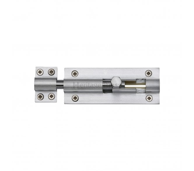 Heritage Brass C1584 Straight Barrel Bolts Heavy Duty - Satin Chrome