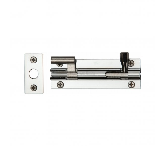 Heritage Brass C1592 Cranked Barrel Bolt 100mm  - Polished Chrome