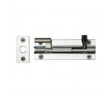 Heritage Brass C1592 Cranked Barrel Bolt 100mm  - Polished Chrome