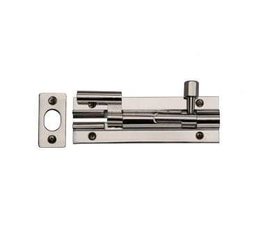 Heritage Brass C1592 Cranked Barrel Bolt 100mm  - Polished Nickel
