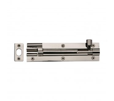Heritage Brass C1592 Cranked Barrel Bolt 150mm - Polished Nickel