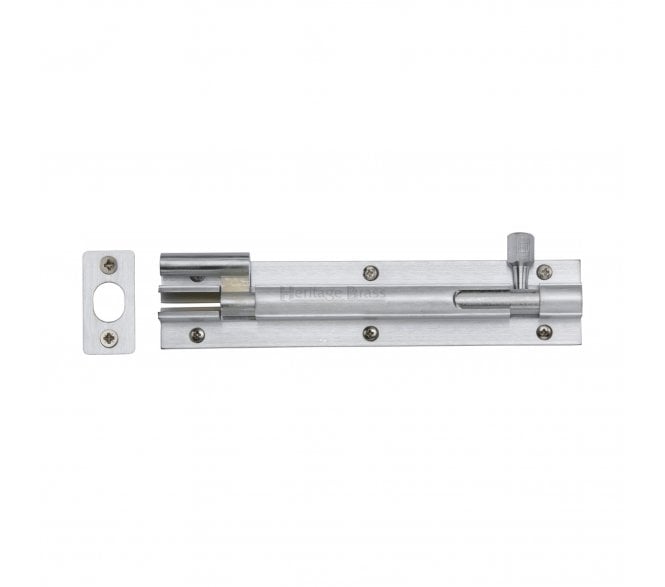Heritage Brass C1592 Cranked Barrel Bolt 150mm - Satin Chrome