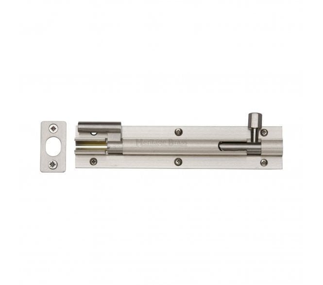 Heritage Brass C1592 Cranked Barrel Bolt 150mm - Satin Nickel