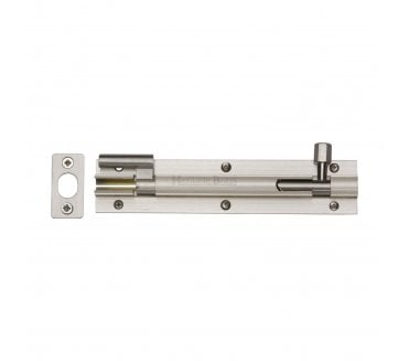 Heritage Brass C1592 Cranked Barrel Bolt 150mm - Satin Nickel
