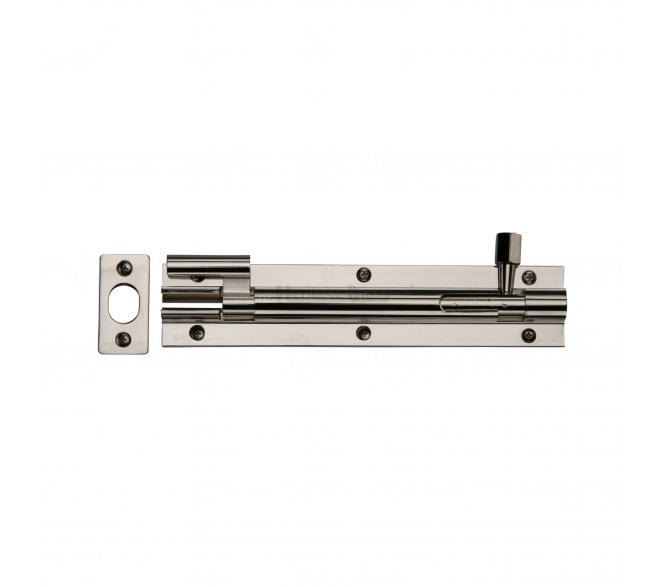 Heritage Brass C1594 Cranked Barrel Bolt Heavy Duty 150mm - Polished Nickel