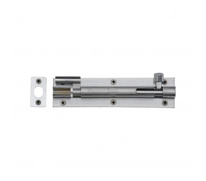 Heritage Brass C1594 Cranked Barrel Bolt Heavy Duty 150mm - Satin Chrome