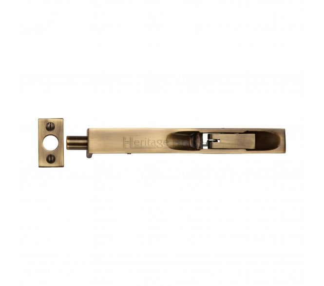 Heritage Brass C1680 Lever Action Flush Bolts - Antique Brass