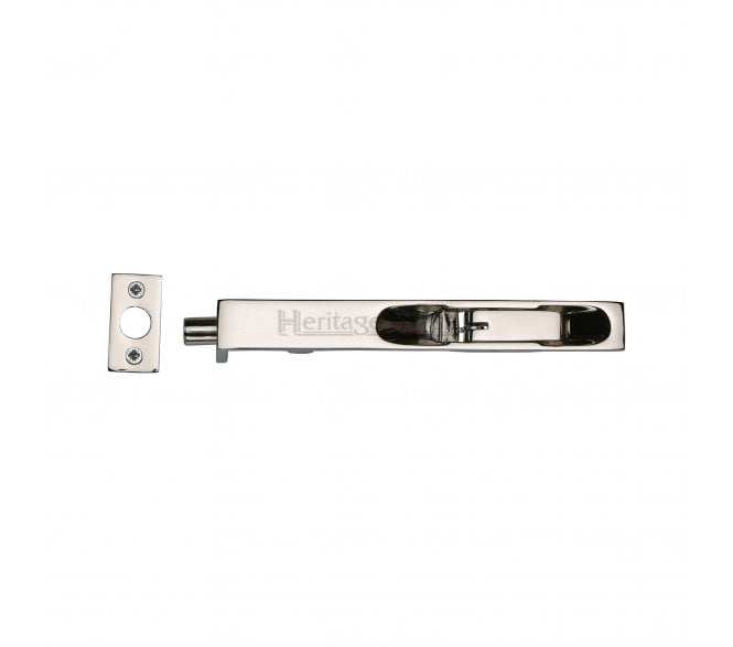 Heritage Brass C1680 Lever Action Flush Bolts - Polished Nickel