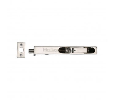 Heritage Brass C1680 Lever Action Flush Bolts - Polished Nickel
