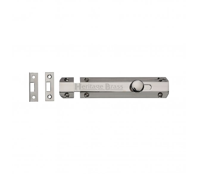 Heritage Brass C1685 Flat Surface Bolt - Polished Nickel