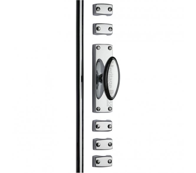 Heritage Brass C1688 Espagnolette Bolt 2.5m - Polished Chrome