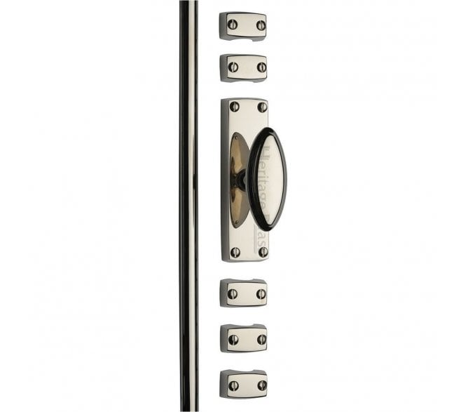 Heritage Brass C1688 Espagnolette Bolt 2.5m - Polished Nickel