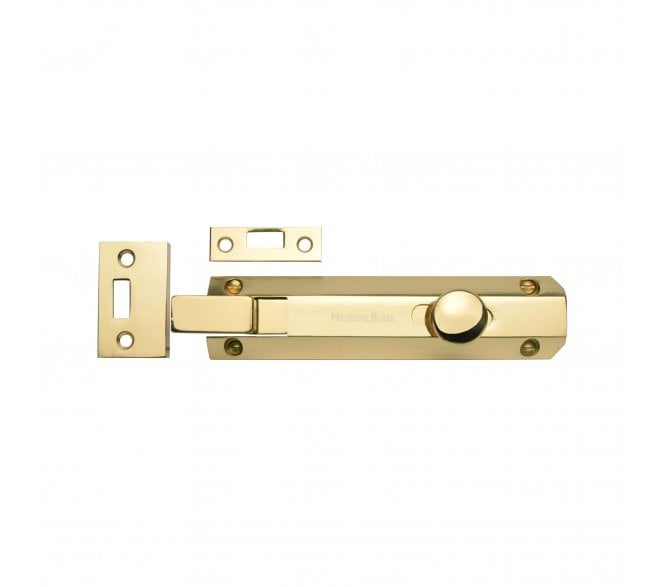 Heritage Brass C1694 Cranked Surface Door Bolt - Polished Brass