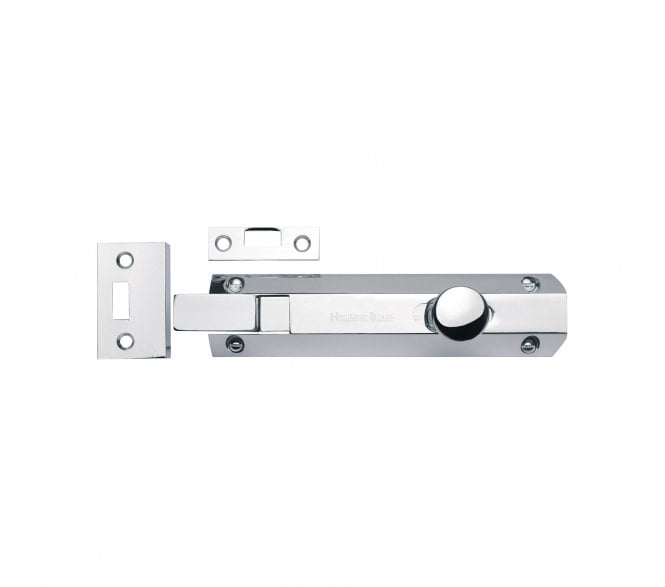 Heritage Brass C1694 Cranked Surface Door Bolt - Polished Chrome