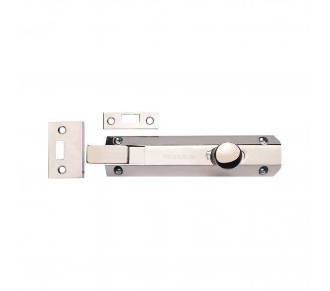 Heritage Brass C1694 Cranked Surface Door Bolt - Polished Nickel