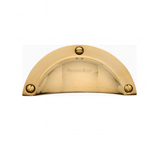Heritage Brass C1700-ULB Traditional Cabinet Drawer Cup Pull - Unlacquered Brass
