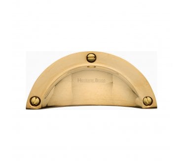 Heritage Brass C1700-ULB Traditional Cabinet Drawer Cup Pull - Unlacquered Brass