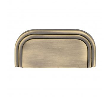 Heritage Brass C1740 Bauhaus Drawer Cup Pull - 76mm - Antique Brass