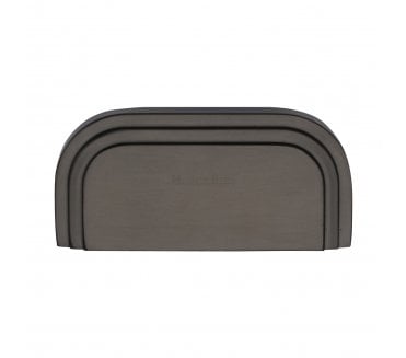 Heritage Brass C1740 Bauhaus Drawer Cup Pull - 76mm - Matt Bronze