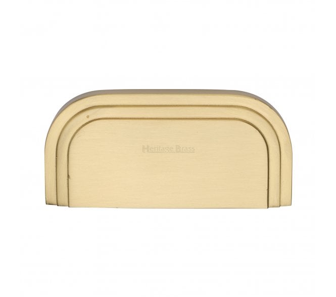 Heritage Brass C1740 Bauhaus Drawer Cup Pull - 76mm - Satin Brass