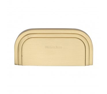 Heritage Brass C1740 Bauhaus Drawer Cup Pull - 76mm - Satin Brass