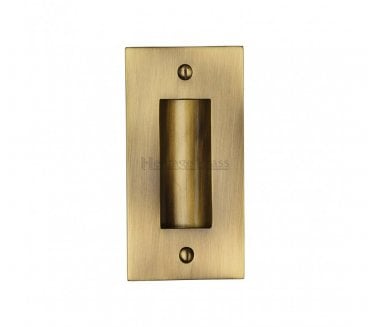 Heritage Brass C1820 Sliding Door Flush Pull 100x51mm - Antique Brass