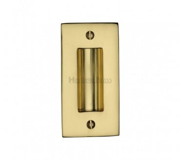 Heritage Brass C1820 Sliding Door Flush Pull 100x51mm - Polished Brass