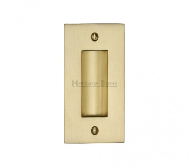 Heritage Brass C1820 Sliding Door Flush Pull 100x51mm - Satin Brass