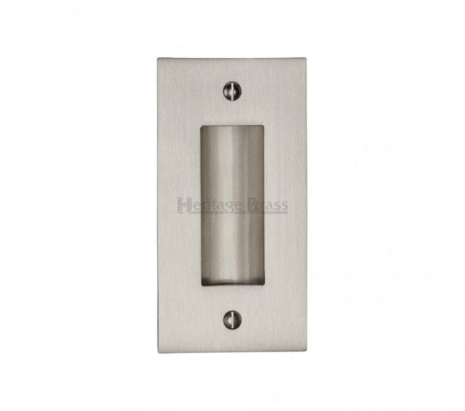 Heritage Brass C1820 Sliding Door Flush Pull 100x51mm - Satin Nickel