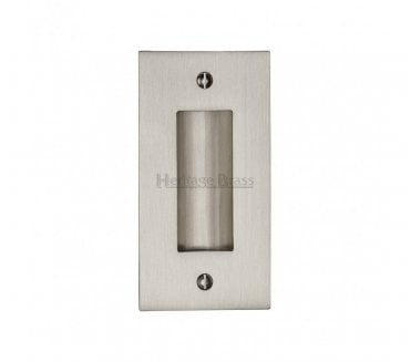Heritage Brass C1820 Sliding Door Flush Pull 100x51mm - Satin Nickel