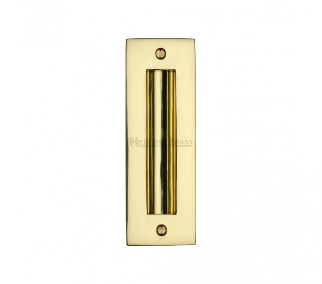 Heritage Brass C1820 Sliding Door Flush Pull 152x51mm - Polished Brass