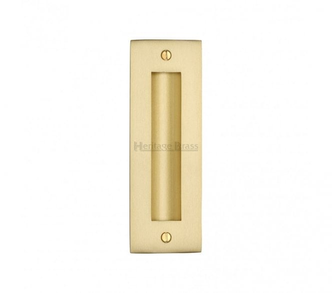 Heritage Brass C1820 Sliding Door Flush Pull 152x51mm - Satin Brass