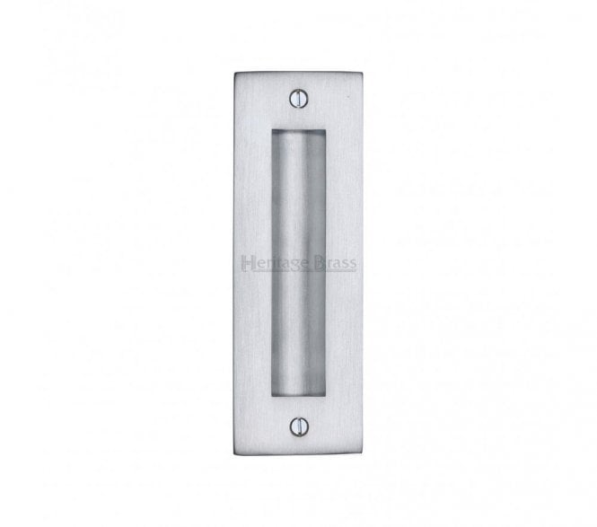 Heritage Brass C1820 Sliding Door Flush Pull 152x51mm - Satin Chrome