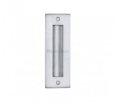 Heritage Brass C1820 Sliding Door Flush Pull 152x51mm - Satin Chrome