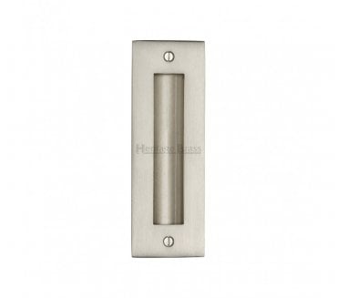Heritage Brass C1820 Sliding Door Flush Pull 152x51mm - Satin Nickel