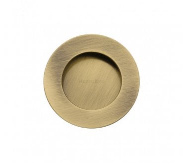 Heritage Brass C1835 Round Flush Pull 63mm - Antique Brass