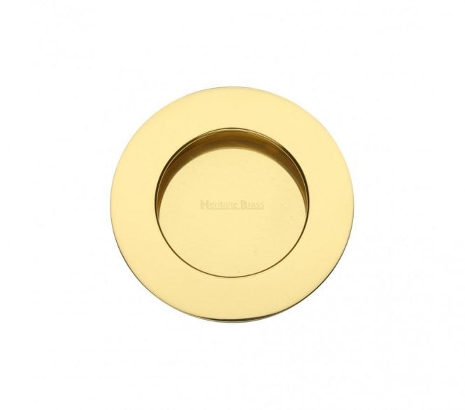 Heritage Brass C1835 Round Flush Pull 63mm - Polished Brass