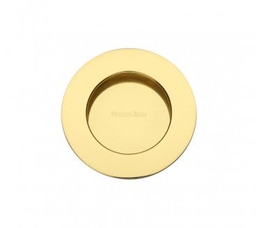 Heritage Brass C1835 Round Flush Pull 63mm - Polished Brass